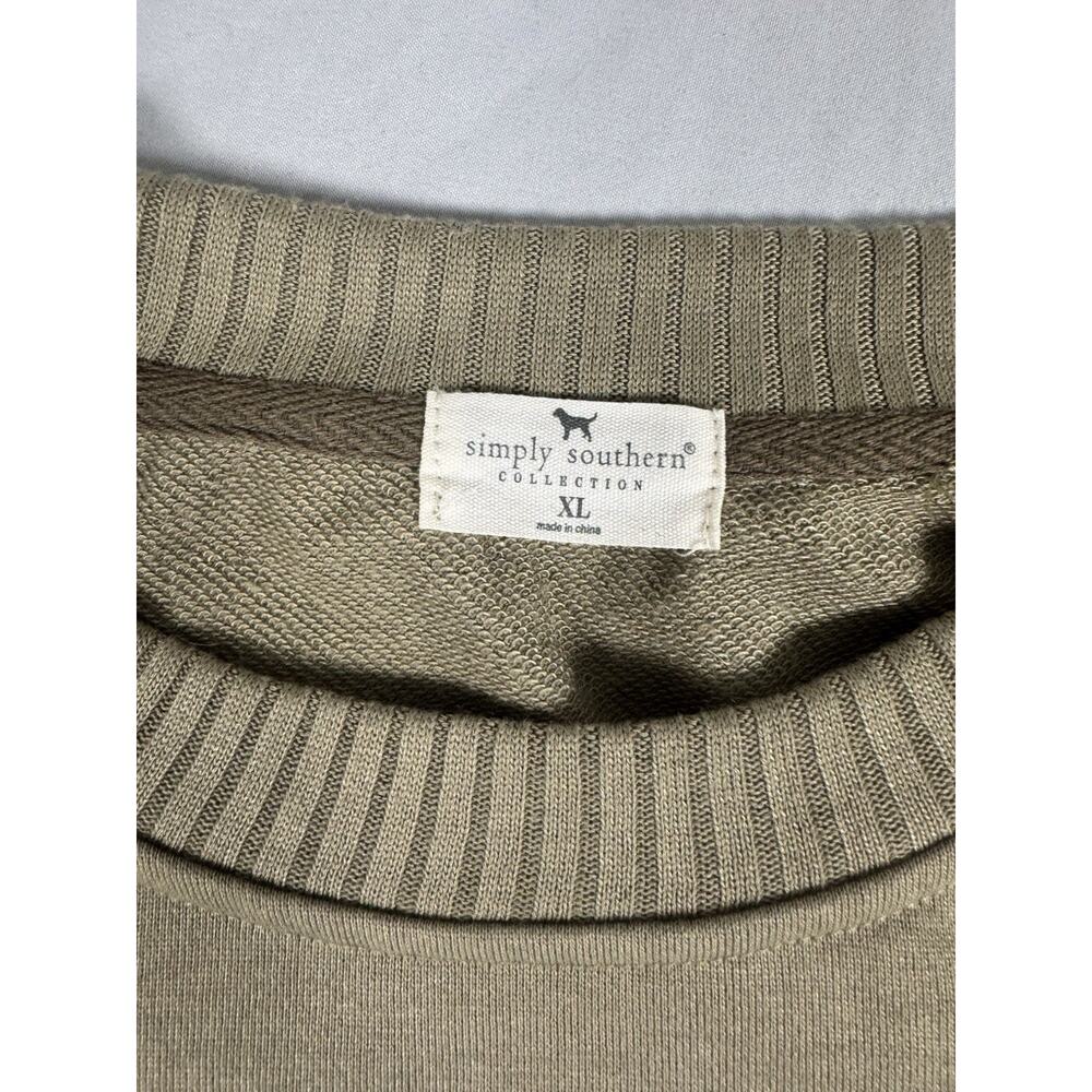 Simply Southern Hey Pumpkin Graphic Sweatshirt Olive Green Women’s XL - Picture 3 of 13